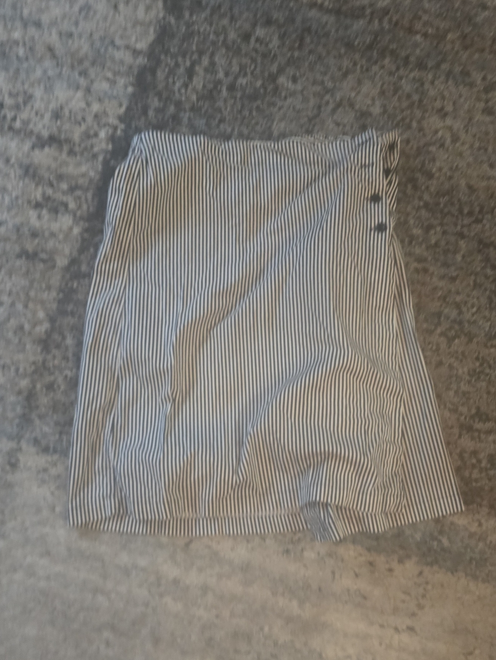 Christopher & Banks Black and White Striped Mini Skirt